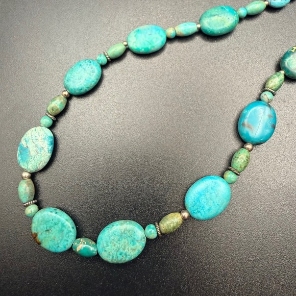 Barse Jewelry - Barse Necklace Blue Stone Beaded Sterling Silver 16-18 Inch